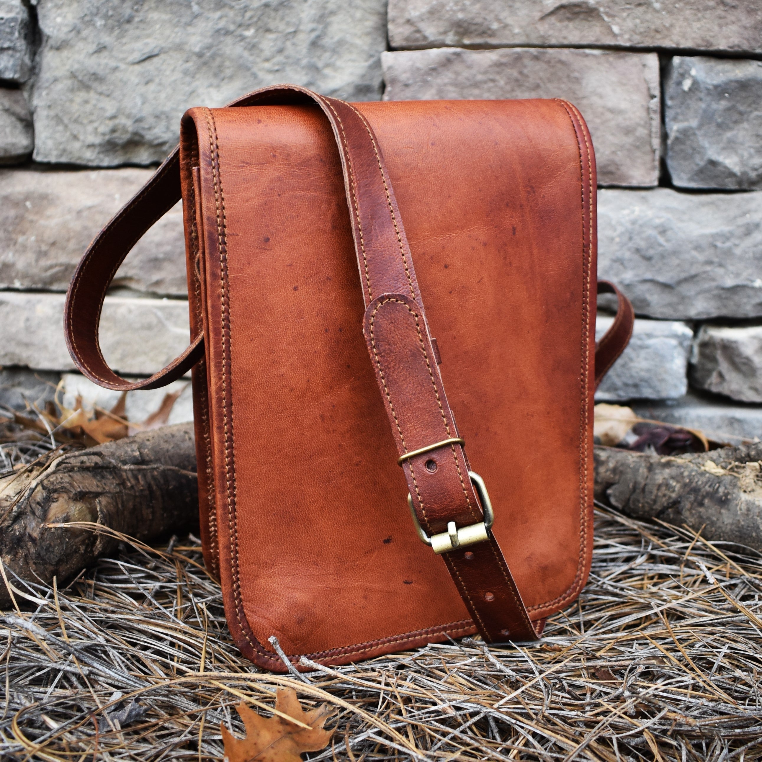 The Pathfinder Leather Flap Satchel - Medium (ONLINE ORDER ONLY)