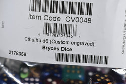 Cthulhu d6 Pipped Dice | Custom Dice Featuring Cthulhu on the '1' (sold per piece) (Online Only)