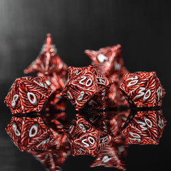 Vortex Warp Metal Dice Set - Red (ONLINE ORDER ONLY)