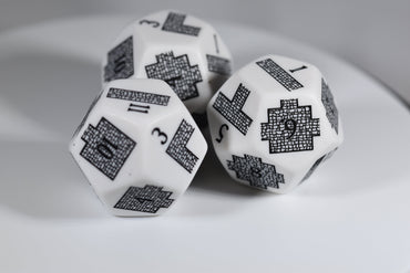 Dungeoneering d12 Opaque White Dice by Chessex - Navigate Your Adventure with Precision (Online Only)