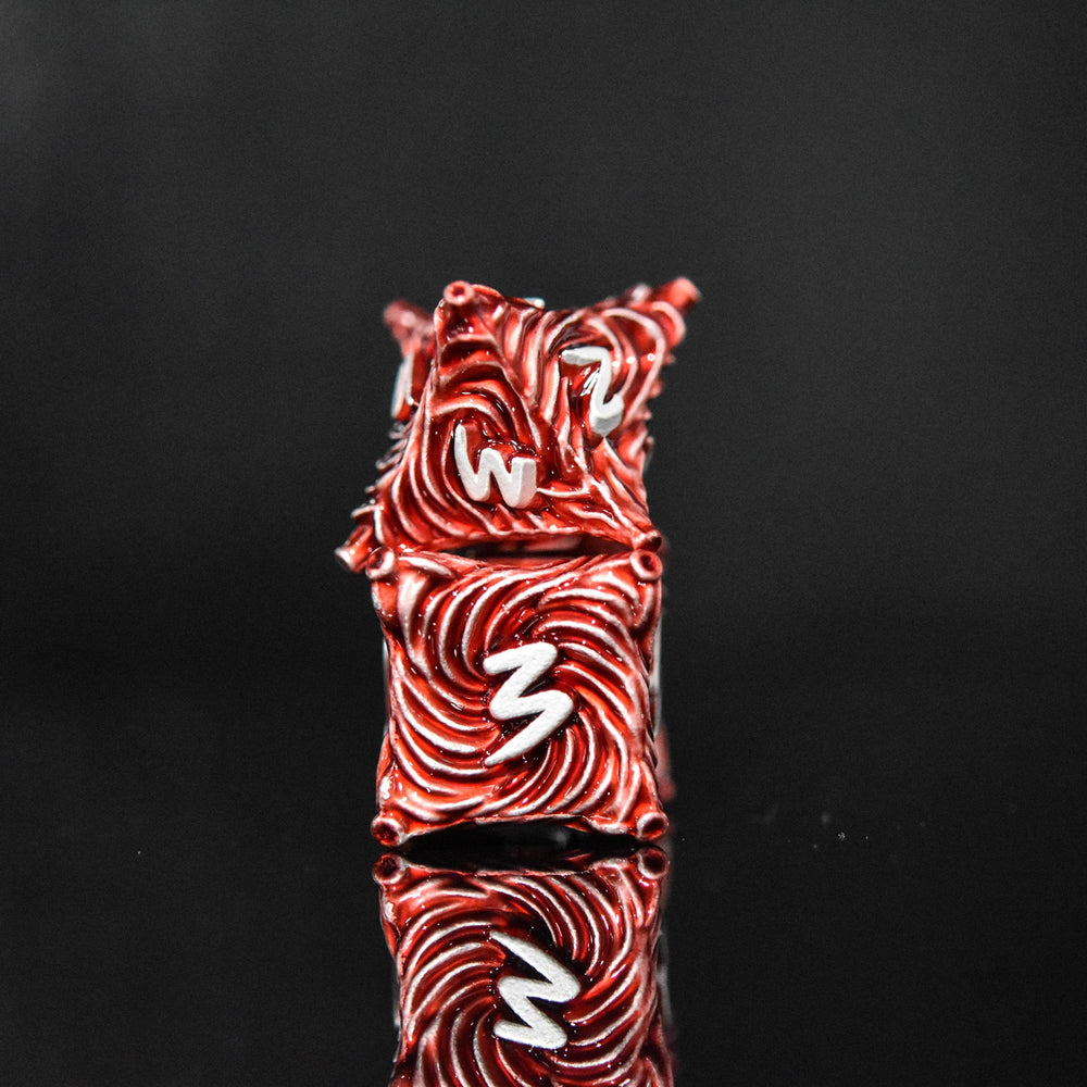 Vortex Warp Metal Dice Set - Red (ONLINE ORDER ONLY)