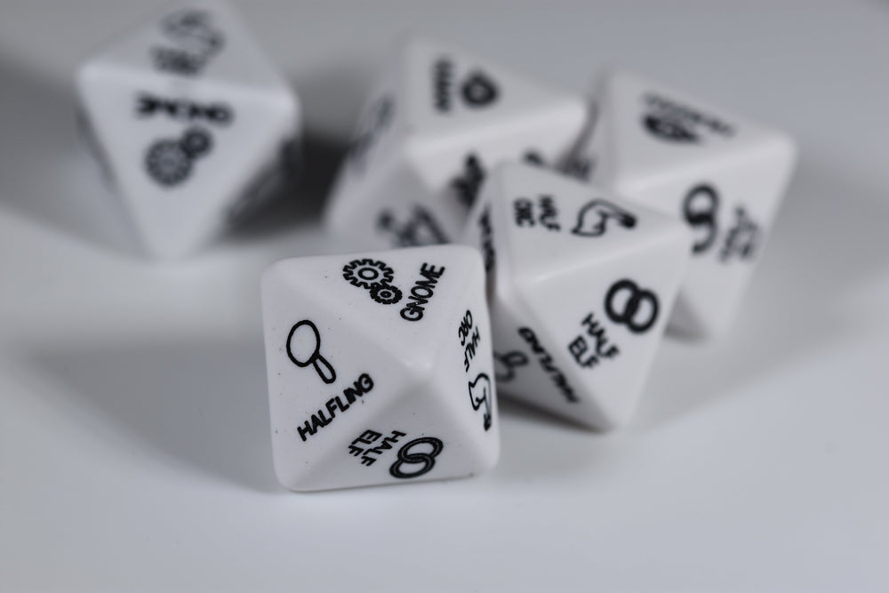 Chessex 3rd Edition Fantasy Races D8 Dice - The Adventurer's Choice for Character Selection and Random Encounters (Online Only)