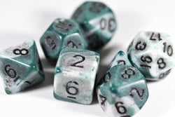 Blend Green/White Ancient 7-Dice Set (Online Only)