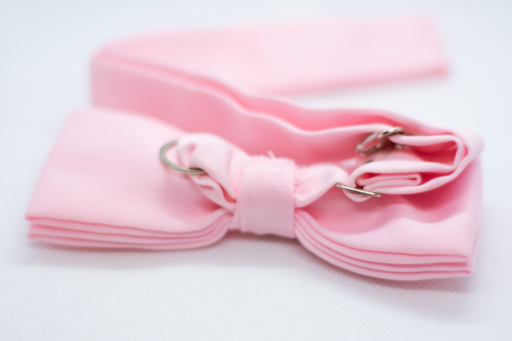 Pink Bowtie Adjustable Formal Wedding Party Necktie Bow Tie Tuxedo (Online Only)