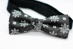 Fancy Black w/white Bowtie Adjustable Formal Wedding Party Necktie Bow Tie Tuxedo (Online Only)