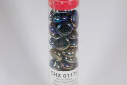 40+ Black Opal Iridized Glass Gaming Stones Counters (Online Only)