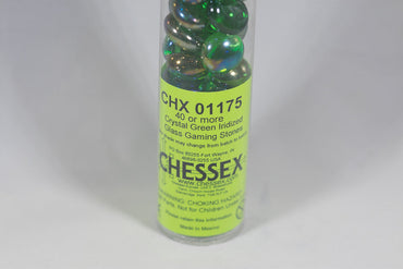 40+ Crystal Green Iridized Glass Gaming Stones Counters (Online Only)
