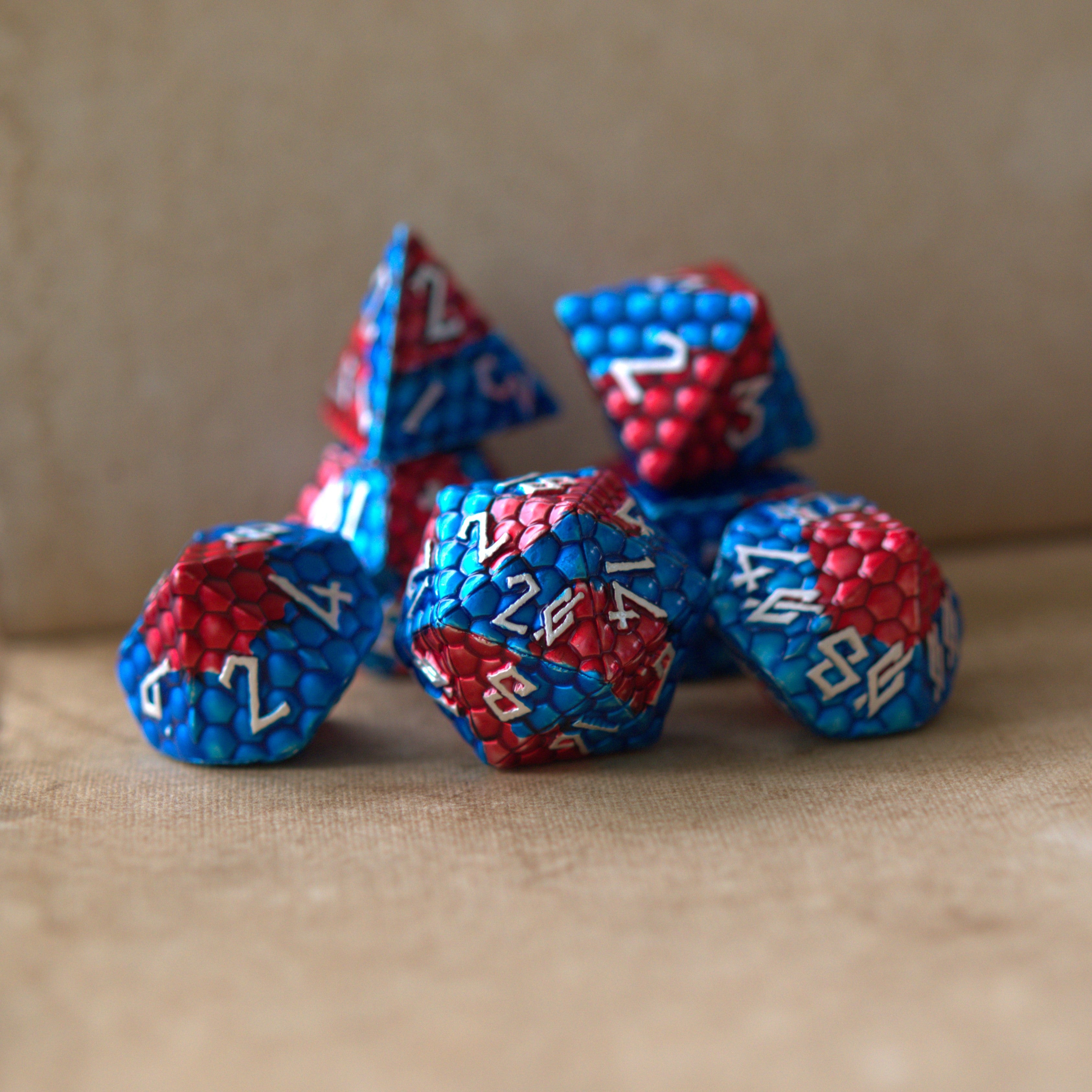 Fire and Ice Dragon's Egg Metal Dice Set (ONLINE ORDER ONLY)