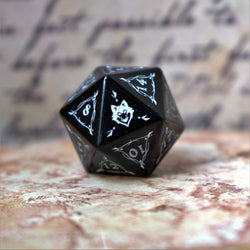 Fangs of Winter Obsidian Stone Dice Set (ONLINE ORDER ONLY)