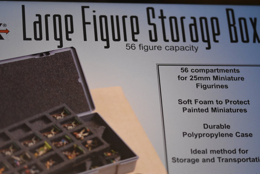 Large Figure Storage Box (56 figure capacity) - Secure and Showcase Your 25mm Masterpieces (Online Only)