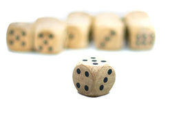 Wooden 16mm d6 Dice w/ Black Dots Rounded Corners (sold per die) - Wood Dice (Online Only)
