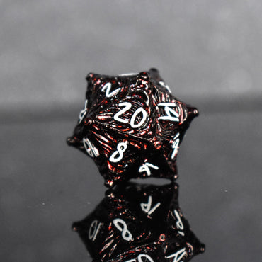 Vortex Warp Metal Dice Set - Deep Red (ONLINE ORDER ONLY)