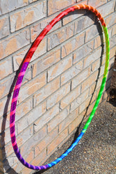 Rainbow Prism Taped Hoops ~ Beginner & Kids Fitness & Practice Hoops (ONLINE ORDER ONLY)