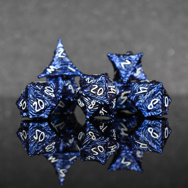 Vortex Warp Metal Dice Set - Pearlescent Blue (ONLINE ORDER ONLY)
