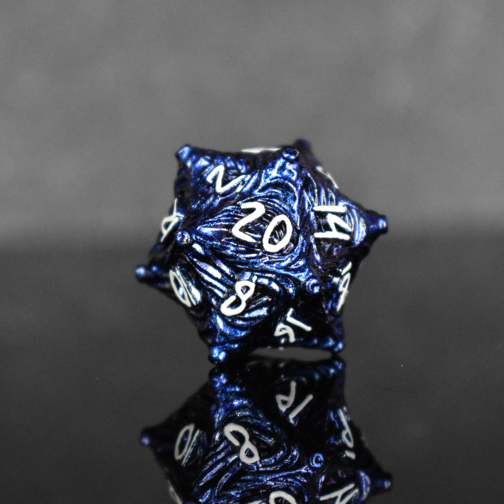 Vortex Warp Metal Dice Set - Pearlescent Blue (ONLINE ORDER ONLY)