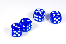 Translucent 16mm Pipped d6 Dice Red/Orange/Yellow/Green/Blue/Purple/Clear/Black/Pink (sold by the piece) (Online Only)