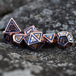 Cleric's Domain Aqua And Bronze Metal Dice Set (ONLINE ORDER ONLY)