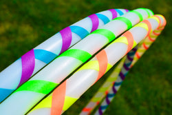 HDPE & Polypro Beginner Hula Hoops with Colored Gaffer Tape - Best Seller (ONLINE ORDER ONLY)