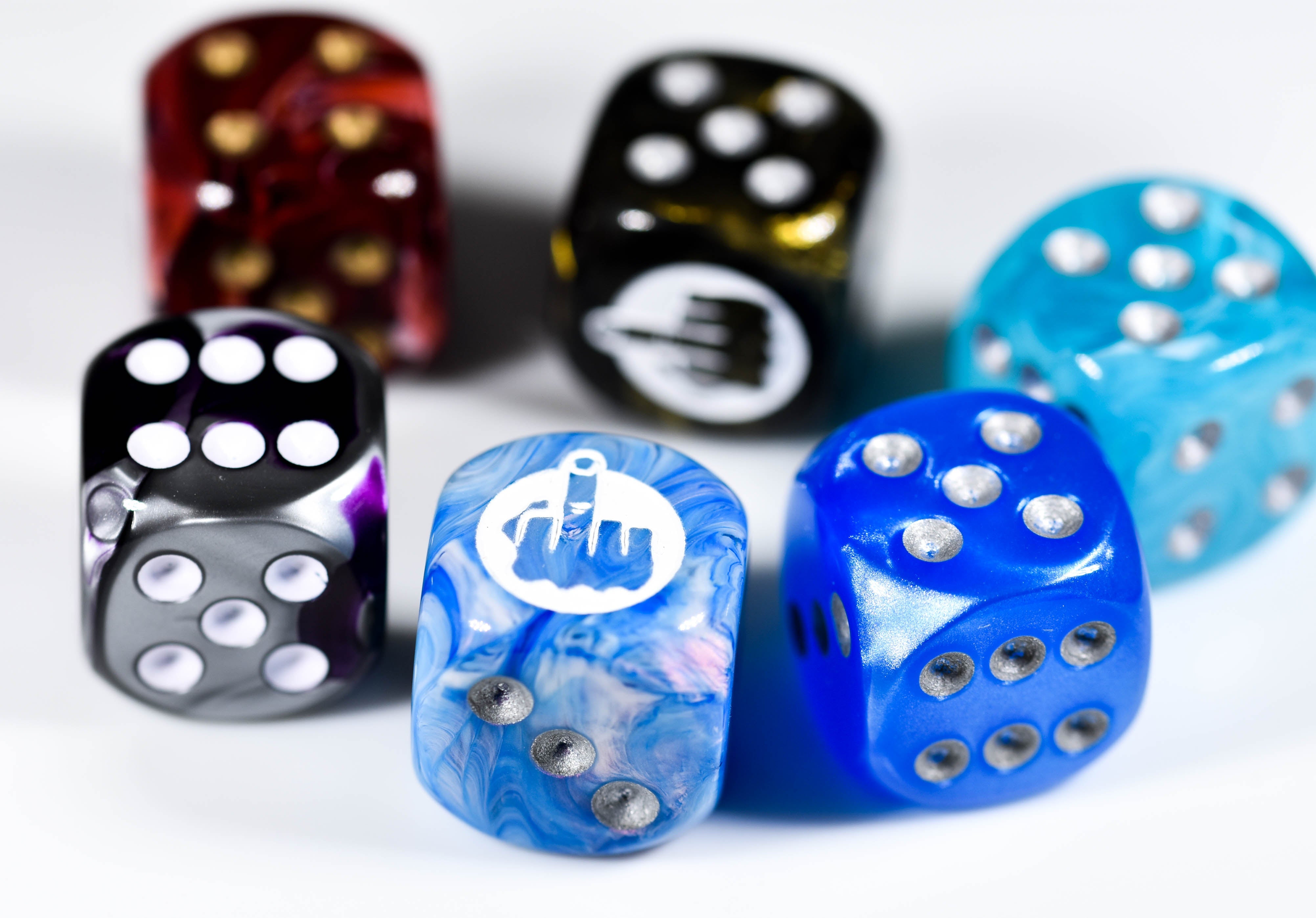 Middle Finger d6 Pipped Dice | Customized d6 Dice in Various Colors (sold per piece) (Online Only)