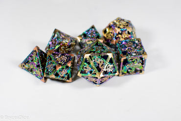 (Golden Rainbow) Deadly Dragon Dice: Shards of Oblivion Hollow Metal (Online Only)