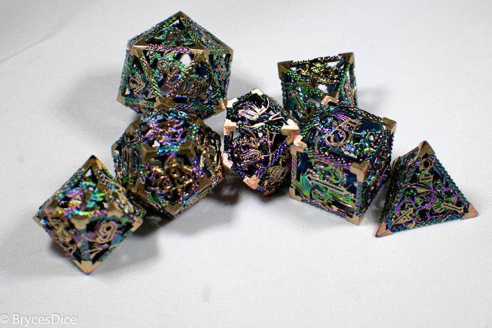 (Golden Rainbow) Deadly Dragon Dice: Shards of Oblivion Hollow Metal (Online Only)