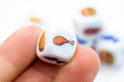 Food Dice d6 | Decide What to Eat Dice 6-Sided 16mm Foodie Dice (Online Only)