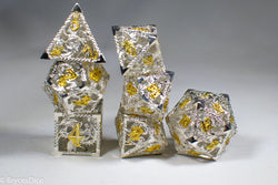 (Elvish White w/gold) Deadly Dragon Dice: Shards of Oblivion Hollow Metal (Online Only)