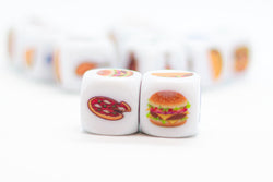 Food Dice d6 | Decide What to Eat Dice 6-Sided 16mm Foodie Dice (Online Only)