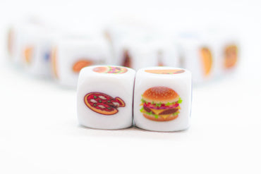 Food Dice d6 | Decide What to Eat Dice 6-Sided 16mm Foodie Dice (Online Only)