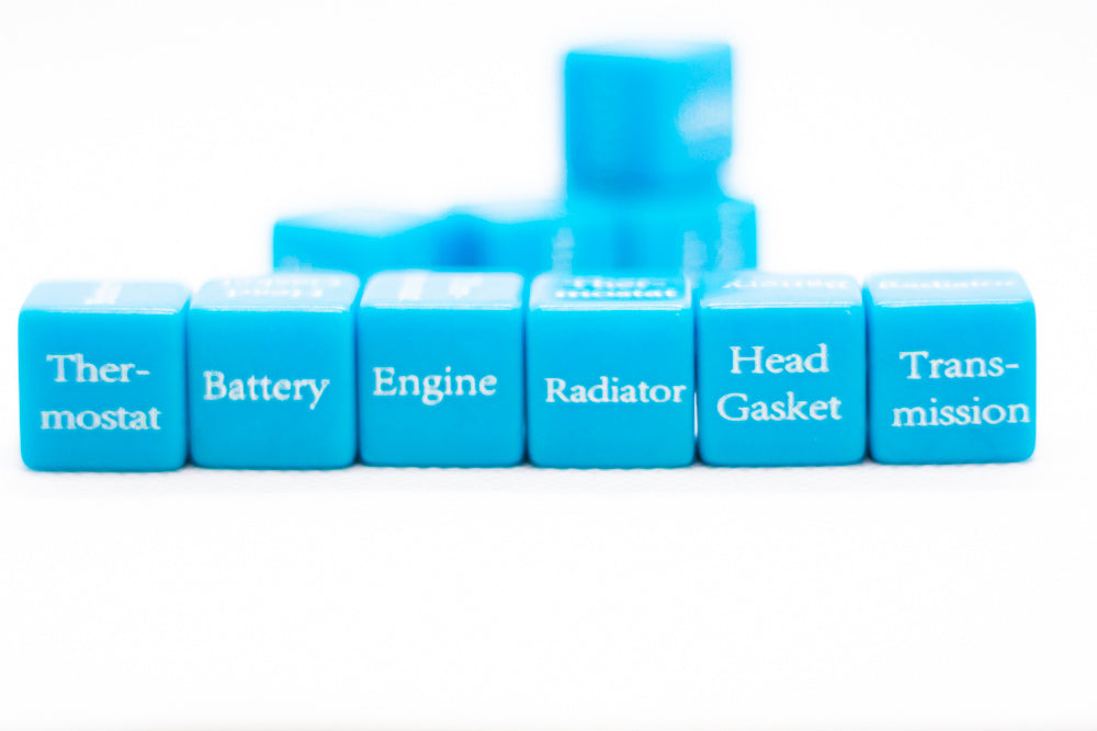 Mechanics Dice d6 | What's Wrong with Your Car Dice 6-Sided 16mm Diagnostic Dice (Online Only)