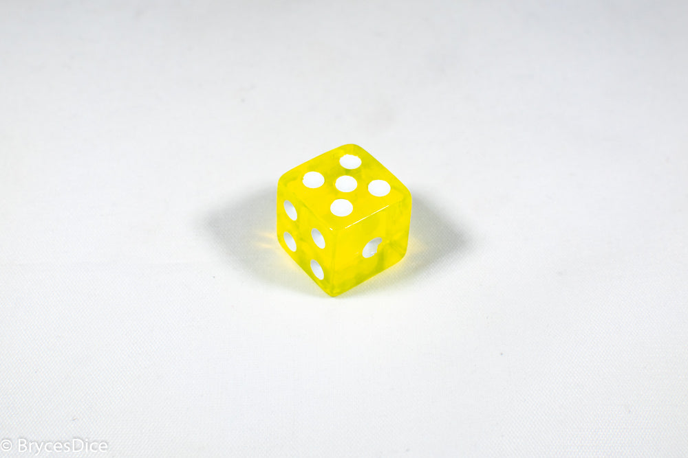 Square Corner 16mm Translucent Dice (Red/Orange/Yellow/Green/Blue/Purple) *sold by the piece (Online Only)