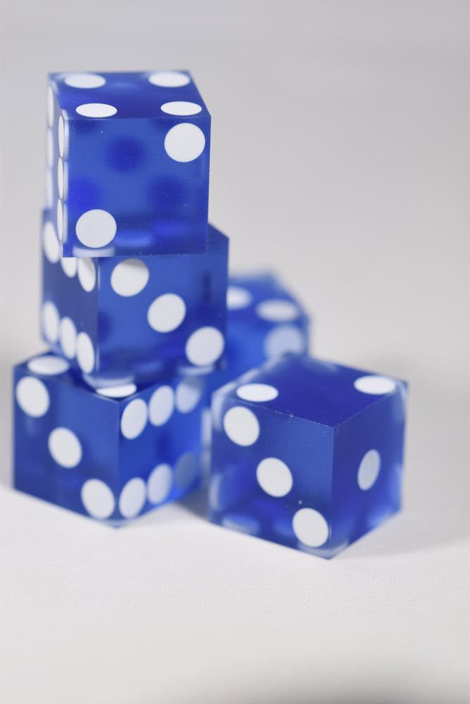 Powder Baby Blue Casino Dice d6 19mm Razor Edge RARE (Online Only)