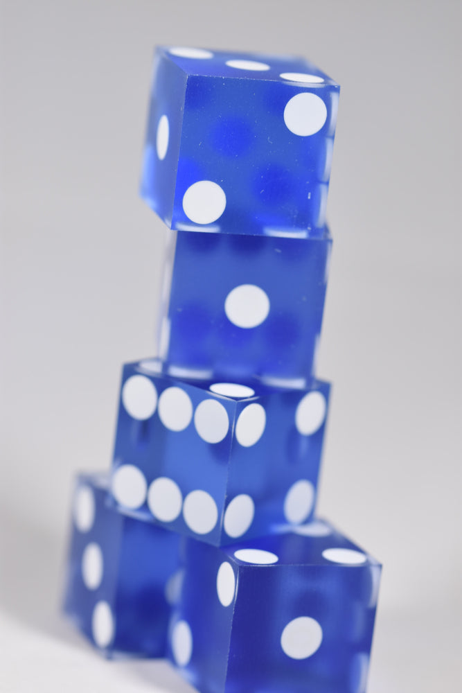 Powder Baby Blue Casino Dice d6 19mm Razor Edge RARE (Online Only)
