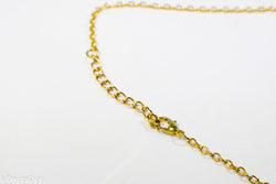 Amethyst Gold Metal Crescent Moon Necklace Pendant (Online Only)