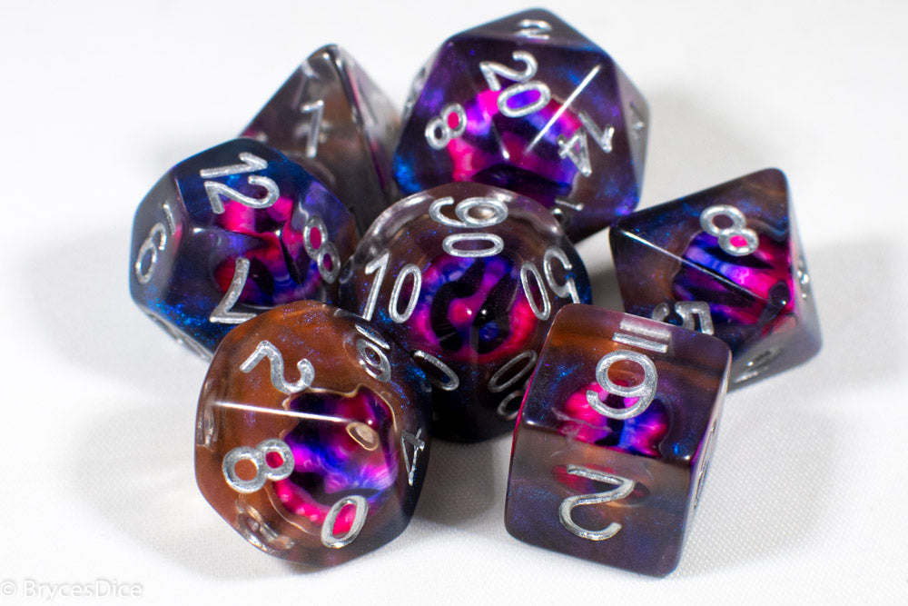 Demon Eye Dragon Eye Dice 7-Dice Set Resin Dungeons and Dragons Dice (Online Only)