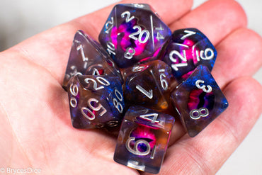 Demon Eye Dragon Eye Dice 7-Dice Set Resin Dungeons and Dragons Dice (Online Only)