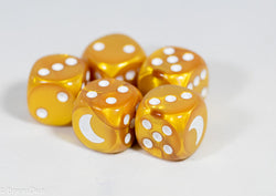 Custom Crescent Moon Velvet Gold/White Chessex Magic Rare by BrycesDice (Online Only)