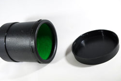 Dice Cup 3.6" D X 4"H Green Felt with Tough Plastic Exterior with Faux Leather Look and Lid (Online Only)