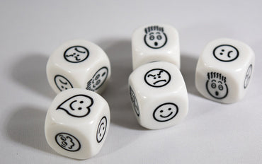 Kids Smiley Face Emoji Dice Happy, Sad, Love, Scared, Mad, Upset Emoji (Online Only)
