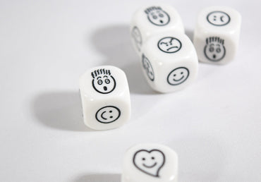 Kids Smiley Face Emoji Dice Happy, Sad, Love, Scared, Mad, Upset Emoji (Online Only)