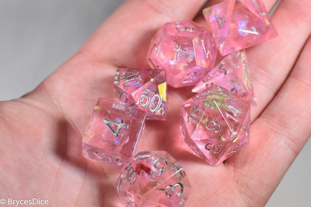 Touching Love 7-Dice Set Resin Sharp Edge RPG DND (Online Only)
