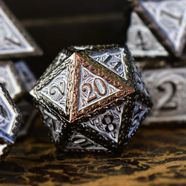 Ballad of the Bard Black and White Metal Dice Set (ONLINE ORDER ONLY)