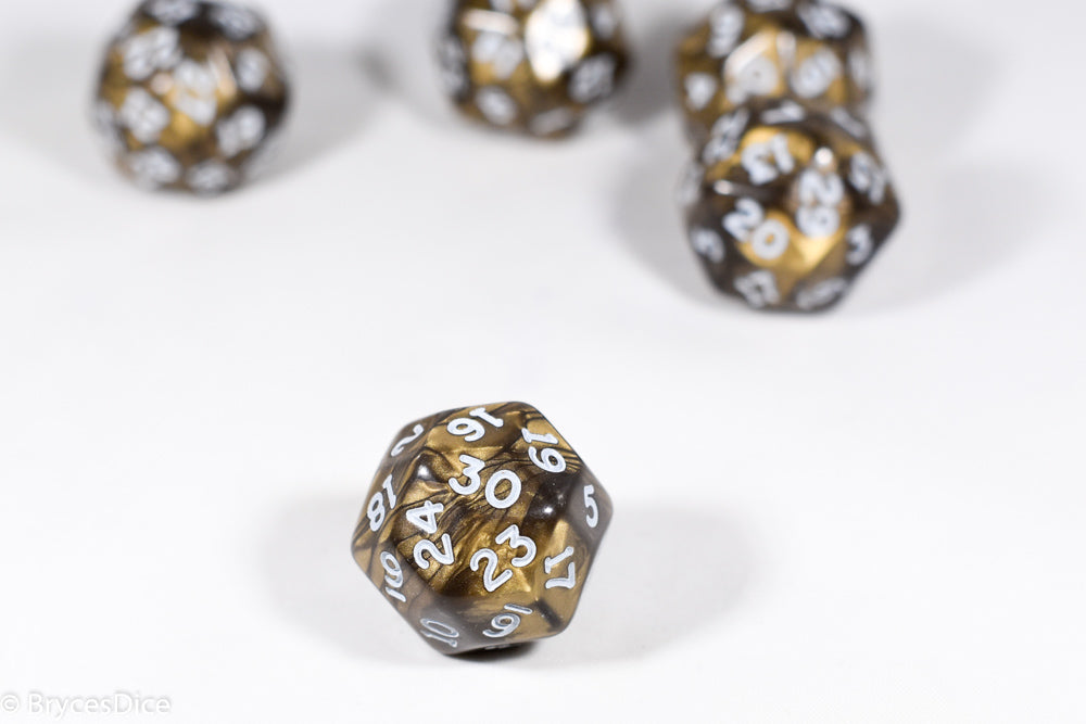 d30 Antique Bronze Pearlescent Single Die 30 Side's by Chessex (per die) (Online Only)