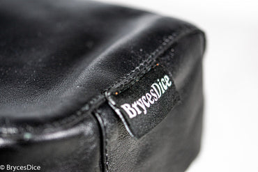 "Traveler" Leather Dice Bag / Purse (Black) (Online Only)