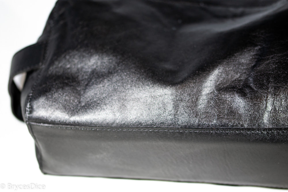 "Traveler" Leather Dice Bag / Purse (Black) (Online Only)