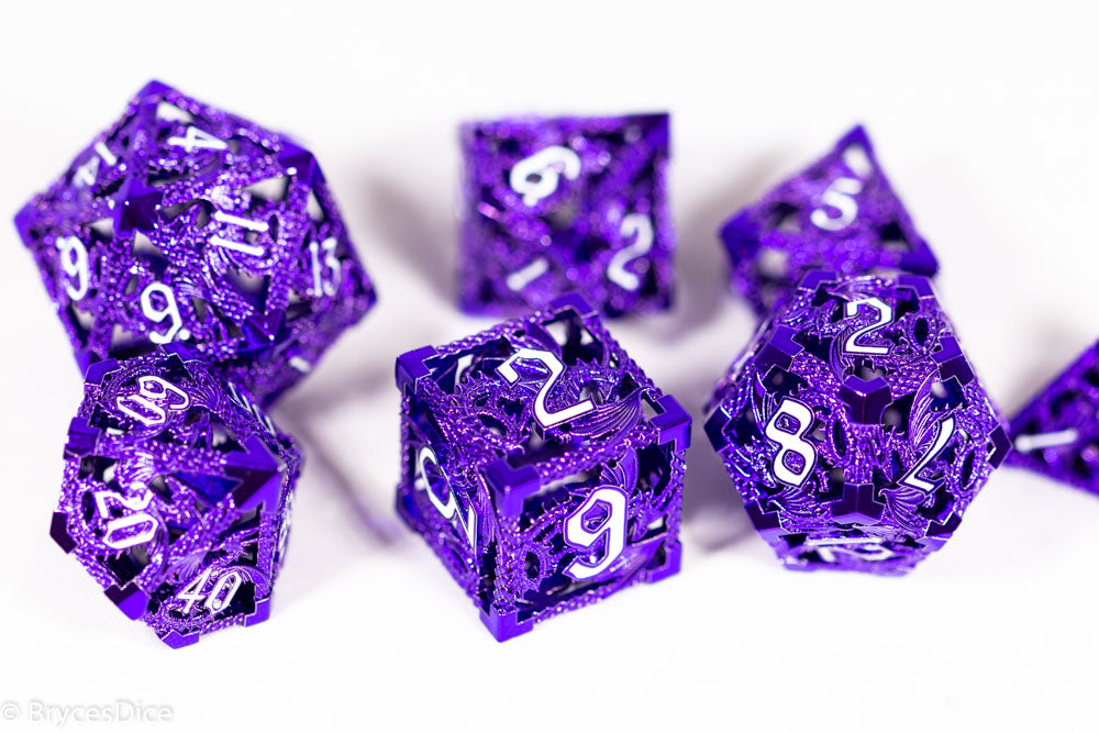 (Powerful Purple) Deadly Dragon Dice: Shards of Oblivion Hollow Metal (Online Only)