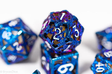 (Shimmering Blue) Deadly Dragon Dice: Shards of Oblivion Hollow Metal (Online Only)