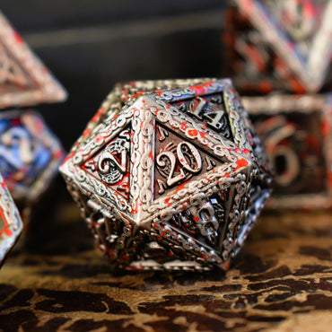 Ballad of the Bard Bloodstained Silver Metal Dice Set (ONLINE ORDER ONLY)