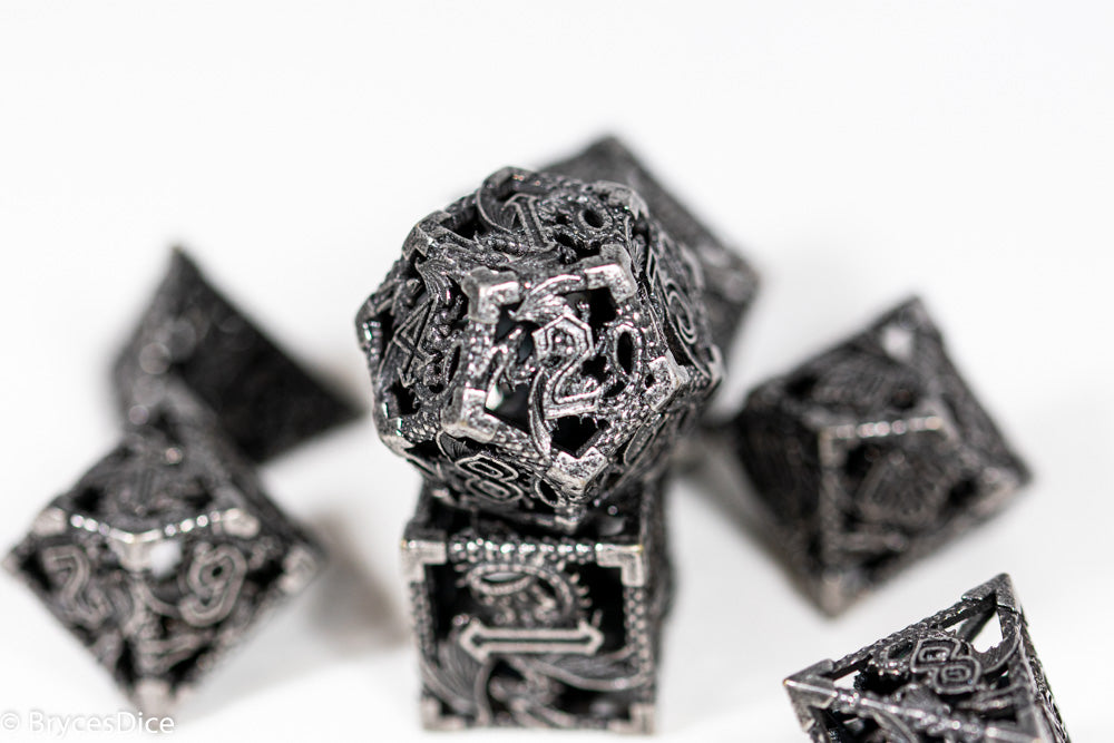 (Grey) Deadly Dragon Dice: Shards of Oblivion Hollow Metal (Online Only)