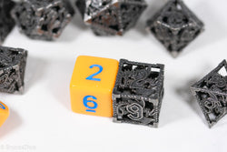 (Shimmering Silver) Deadly Dragon Dice: Shards of Oblivion Hollow Metal (Online Only)